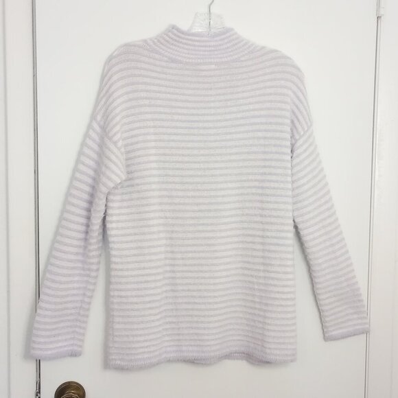 Chico's Zenergy Cozy Stripe Mock Neck Pullover Sweater - Picture 4 of 8
